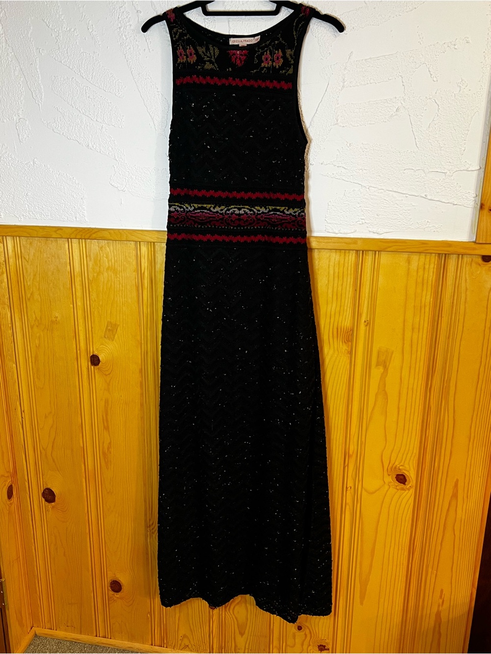 Cecilia Prado Rowan Black Knit Slit Maxi Sweater Dress Sz-S - Picture 2 of 11